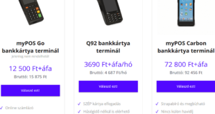 Bankkártya terminálok összehasonlítása